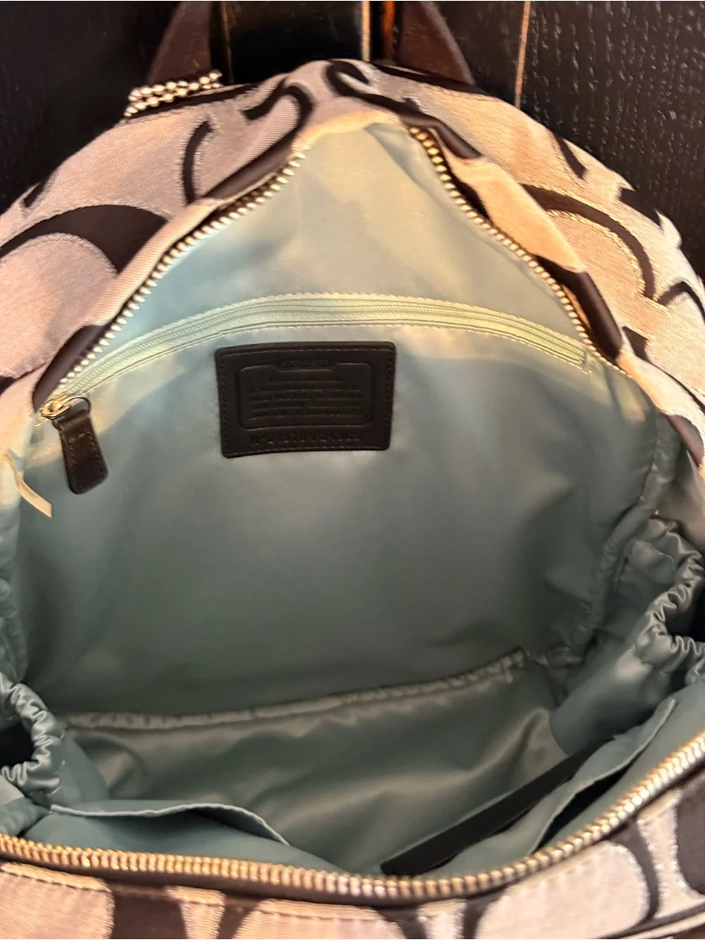 Coach F24365 2013 Signature Jacquard Backpack Black Gray